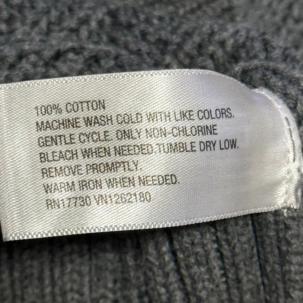 Mossimo Supply Co. Gray Cable Knit Sweater Long Sleeve Crew Neck Size M‎